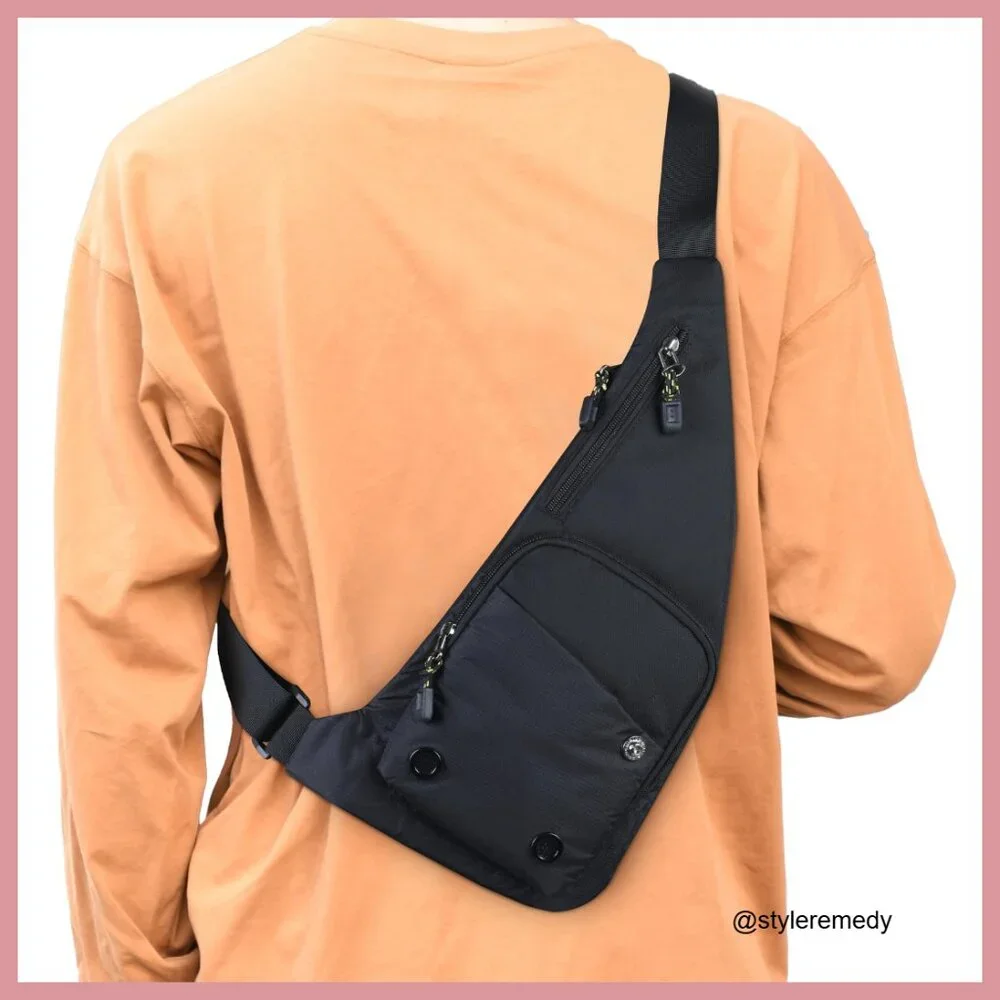 Waterproof Nylon Sling Bag Crossbody Backpack For Travel Hiking
